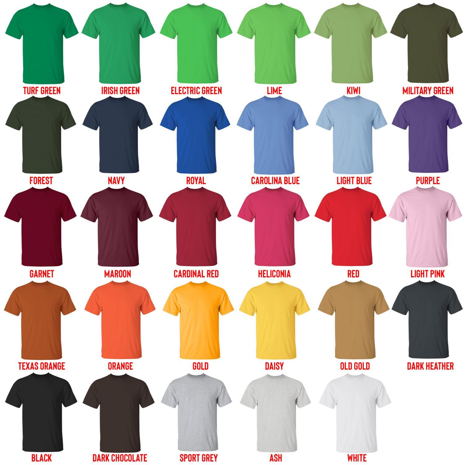 t shirt color chart - Geometry Dash UK Shop