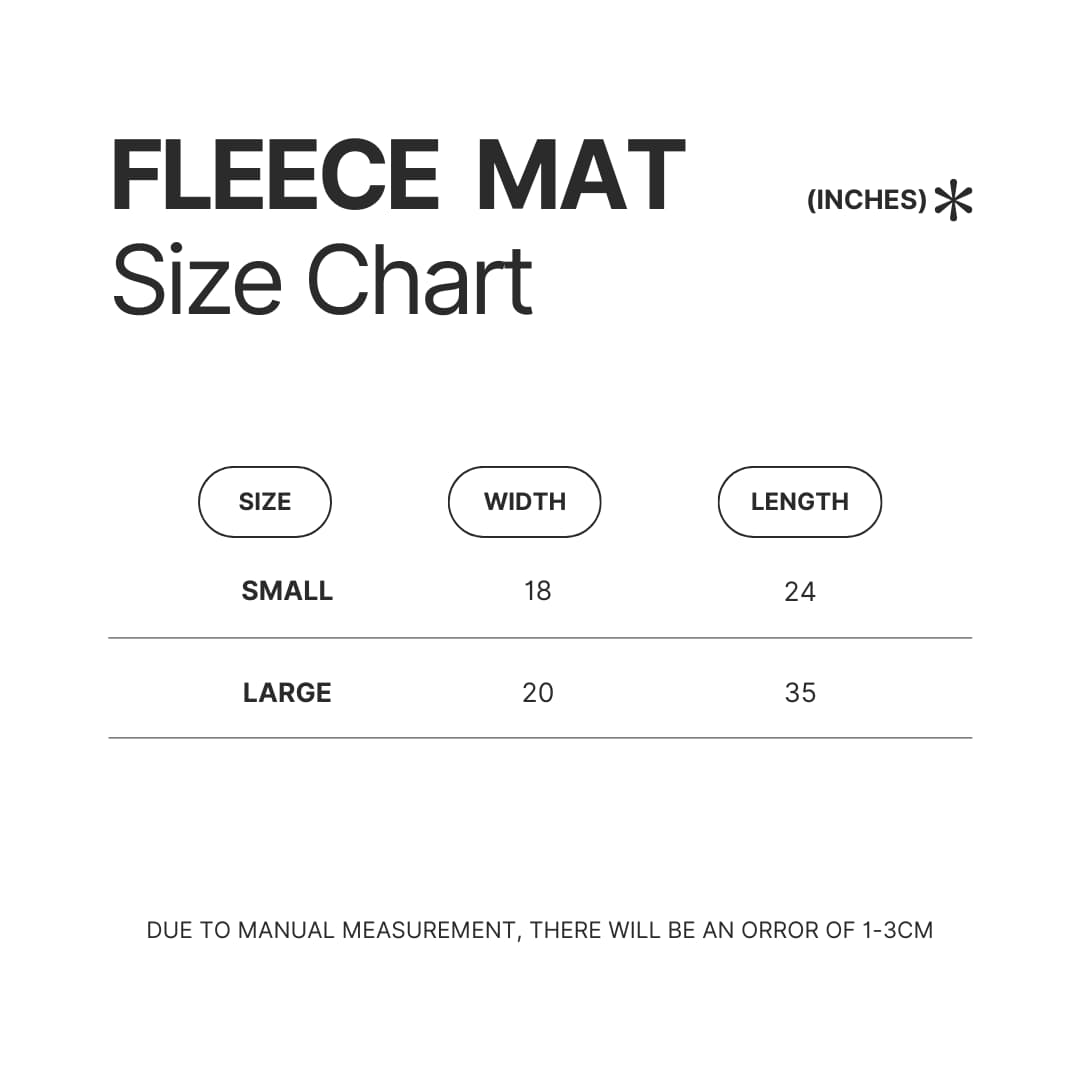 Fleece Mat Size Chart - Geometry Dash UK Shop