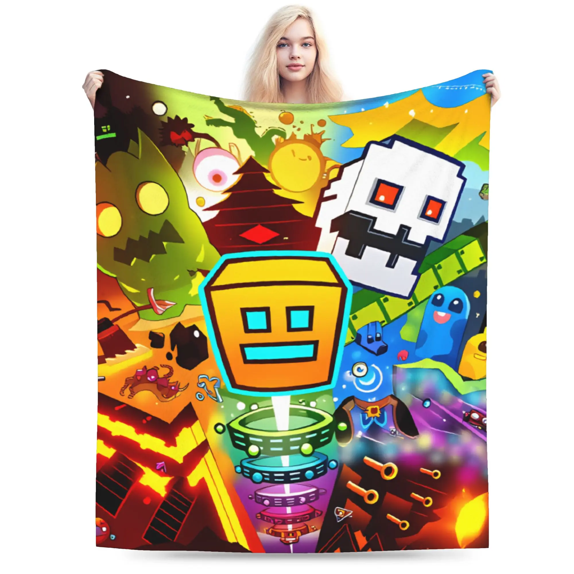 Geometry Dash Soft Blanket