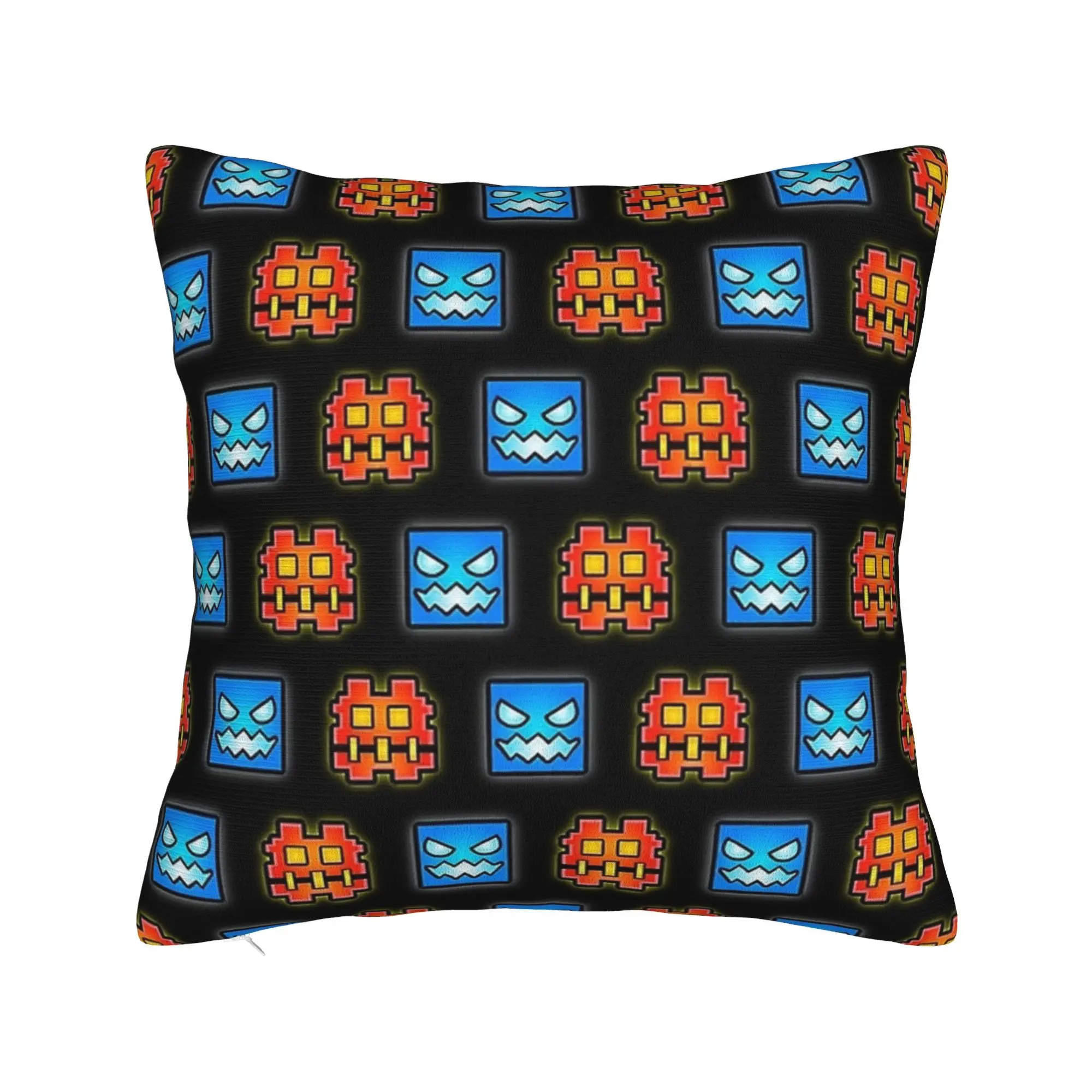 Geometry Dash Cozy Throw Pillow