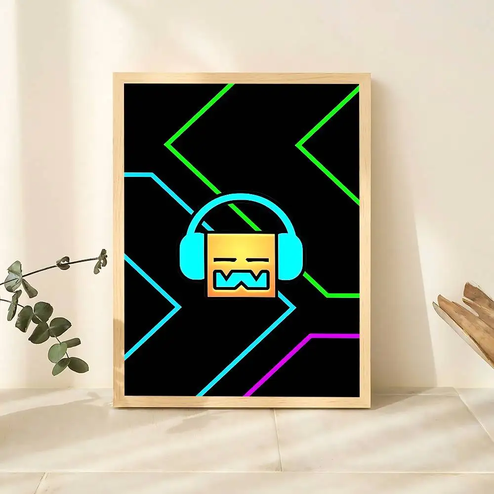 Geometry Dash Minimalist Room Wall Art