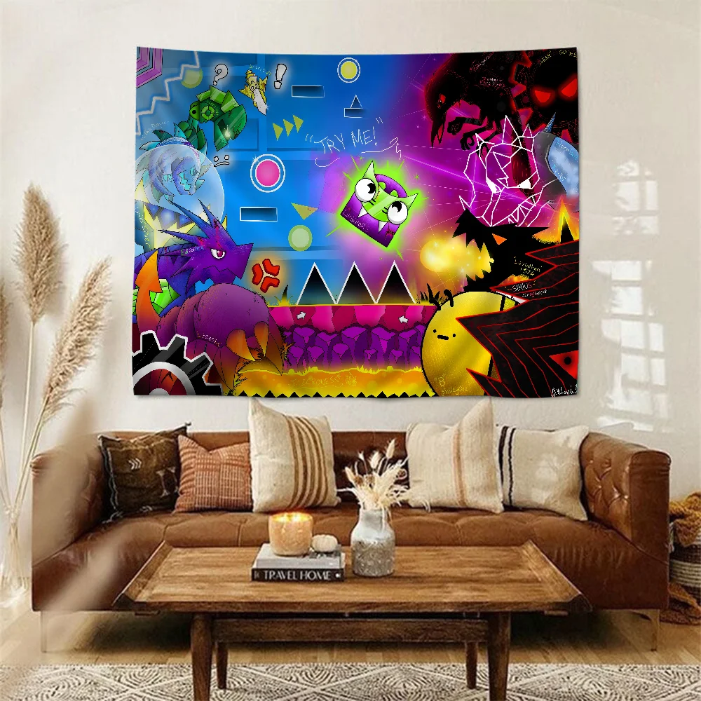 Geometry Dash Aesthetic Tapestry