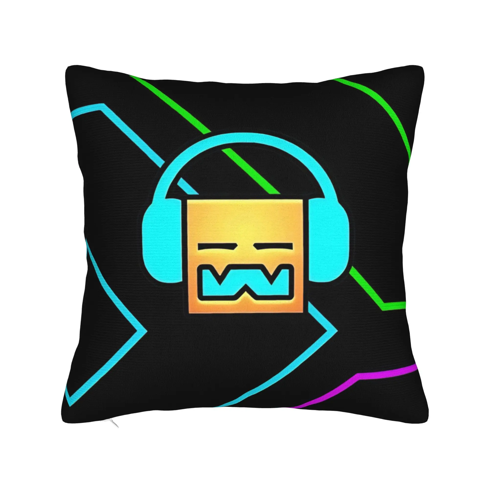 Geometry Dash Classic Throw Pillow