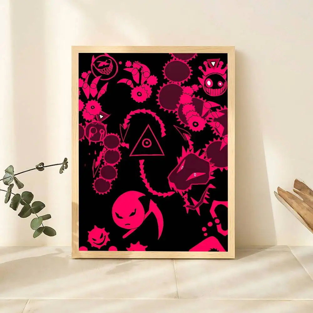Geometry Dash Vintage Gaming Wall Art