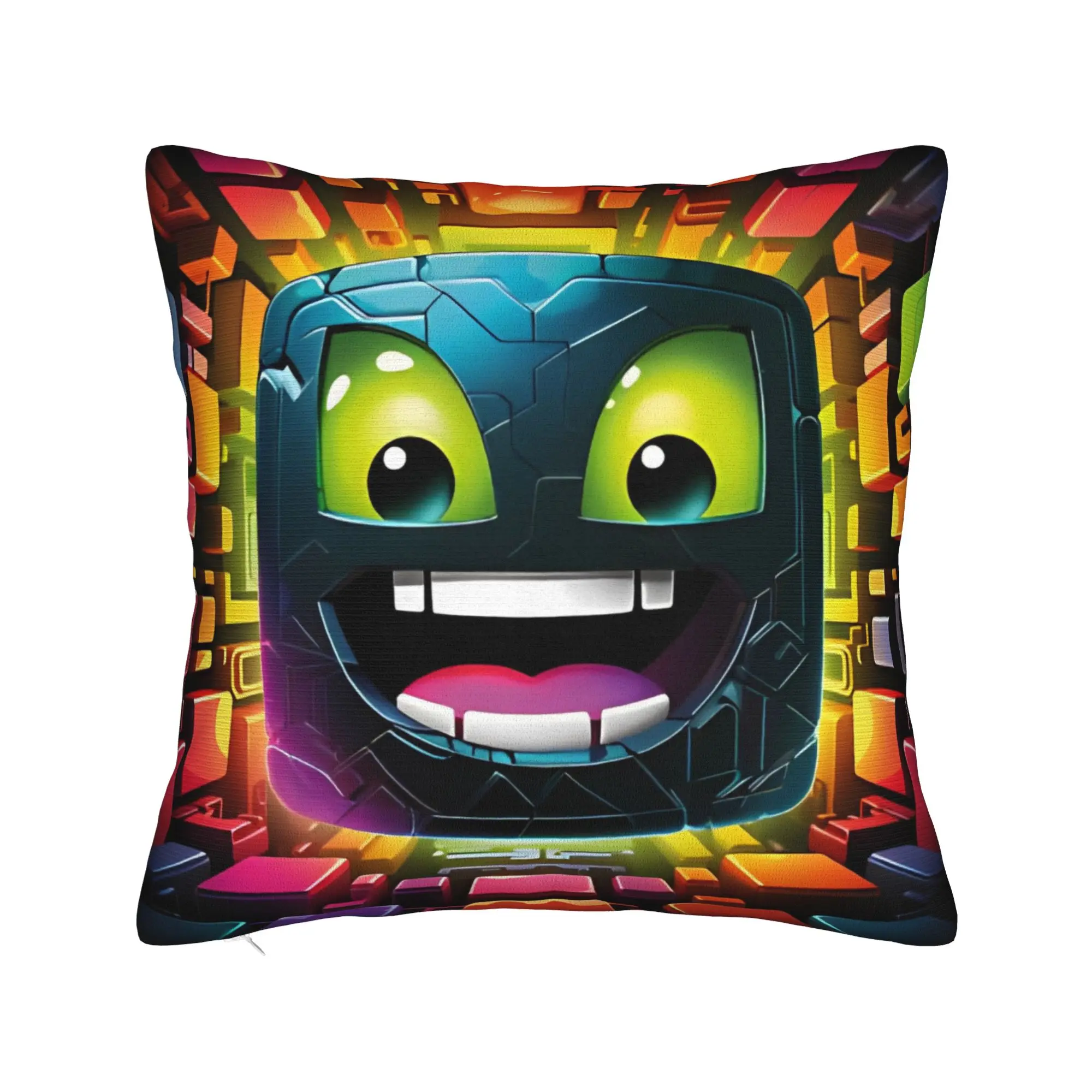 Geometry Dash Modern Throw Pillow