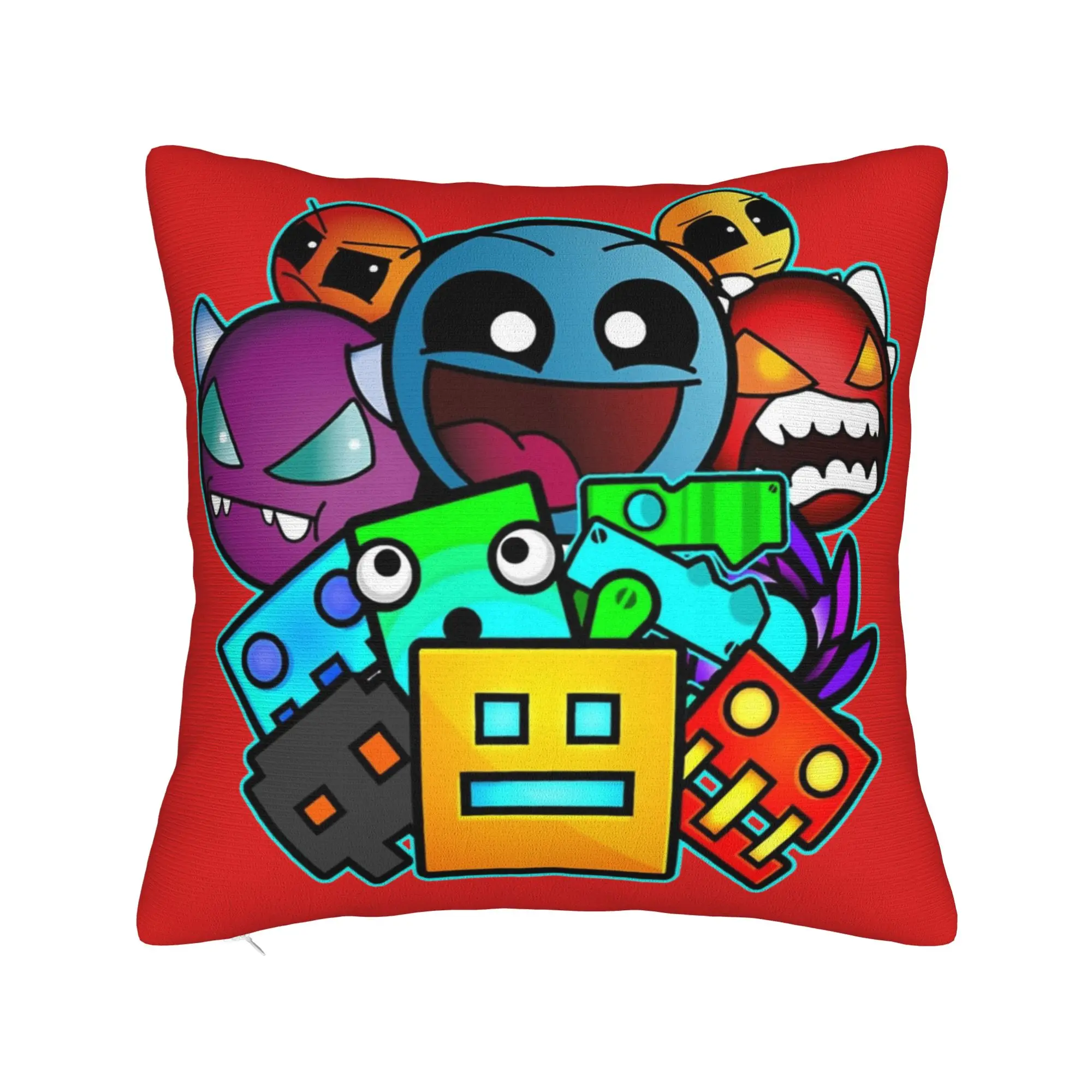 Geometry Dash Soft Throw Pillow