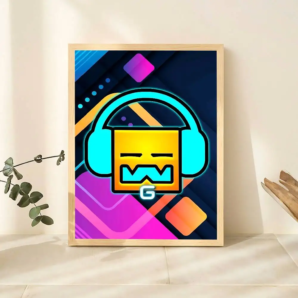 Geometry Dash Colorful Print Wall Art