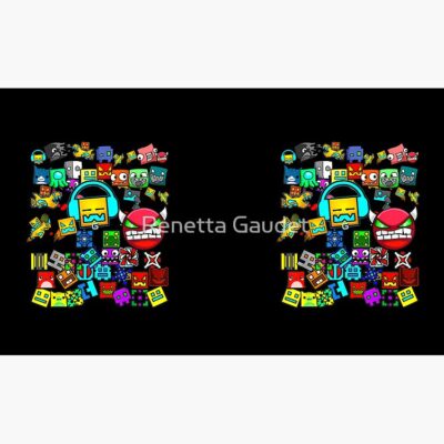 Alternative view of Geometry Dash Icon Collage Gaming Pattern For Pro Players And Fans Mug