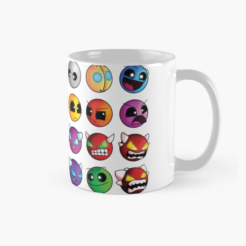 Geometry Dash Difficulty Demon Faces Mug