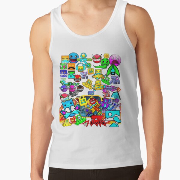 Video Game Geometry Video Gamer Lover Dash Collection Tank Top - Image 2