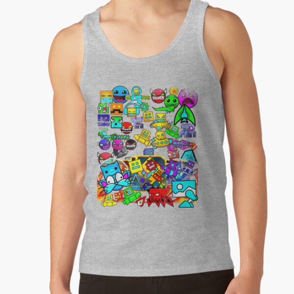 Video Game Geometry Video Gamer Lover Dash Collection Tank Top - Image 3