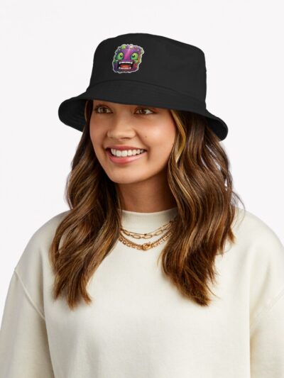 Alternative view of Geometry Dash Urban Bucket Hat