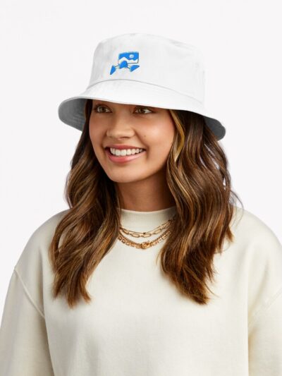 Alternative view of Robot Geometry Dash Game Character Bucket Hat