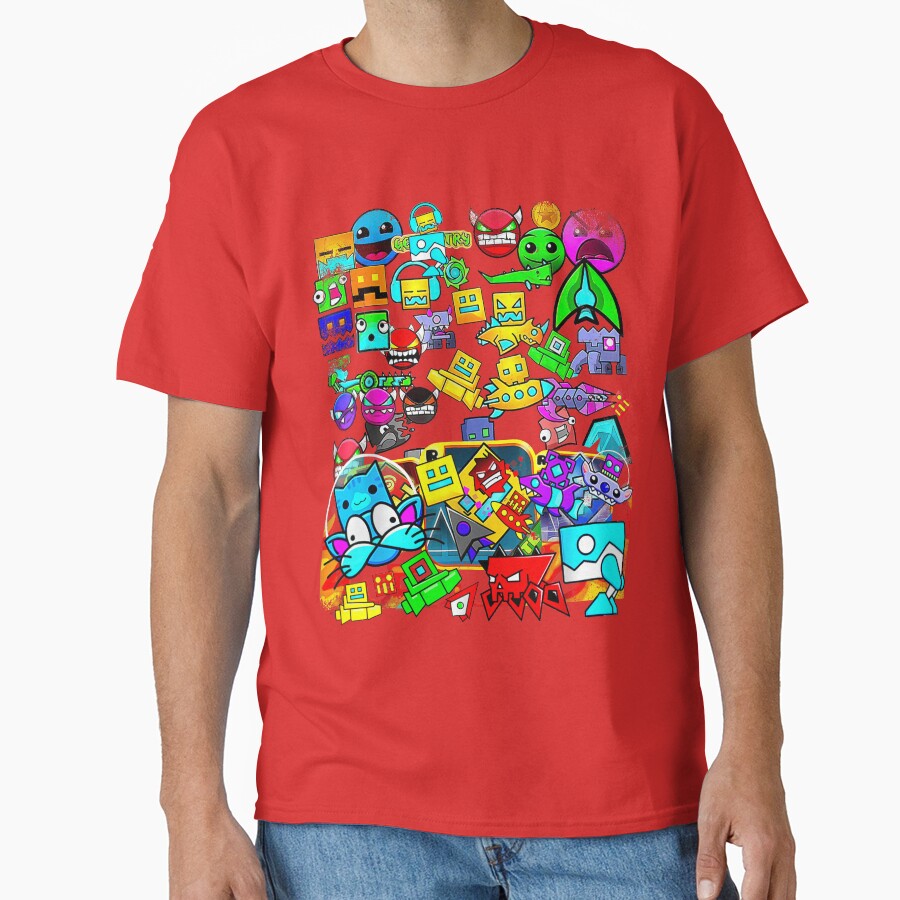 Video Game Geometry Video Gamer Lover Dash Collection T-shirt - Image 5