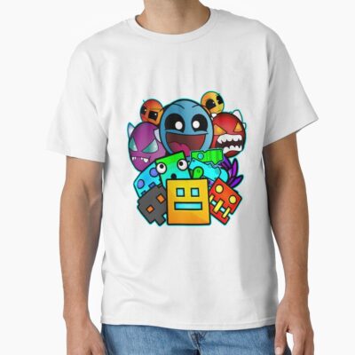 Alternative view of Geometry Dash Old School Gaming T-shirt