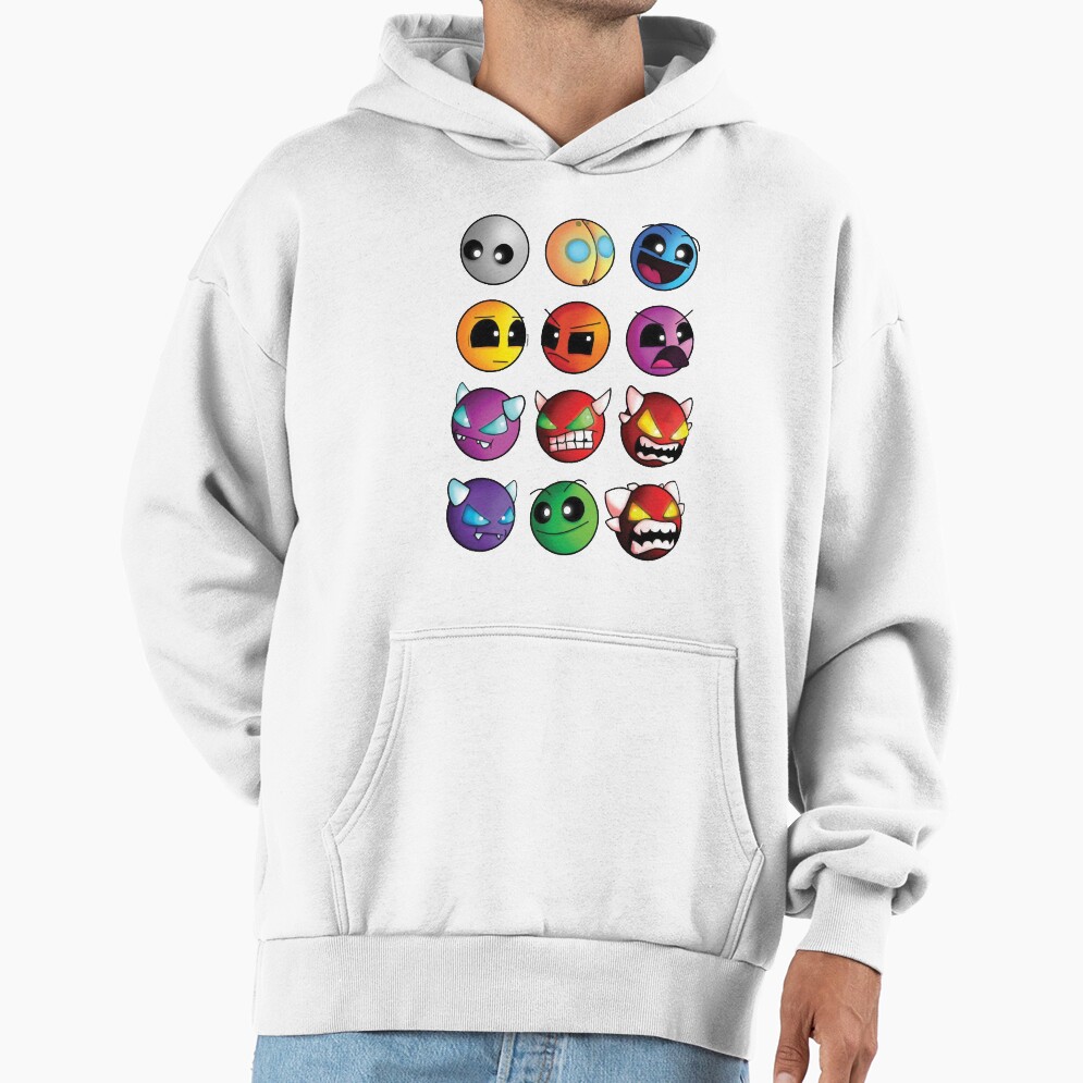 Geometry Dash Difficulty Demon Faces Hoodie - Image 2
