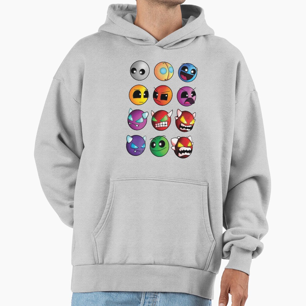 Geometry Dash Difficulty Demon Faces Hoodie - Image 4