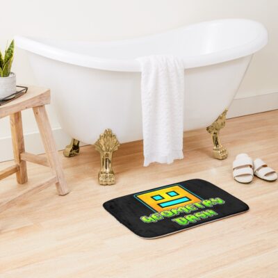Alternative view of Geometry Dash Minimalist Bath Mat