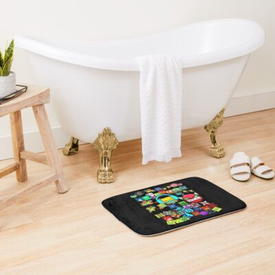 Alternative view of Geometry Dash Icon Players And Fans Bath Mat