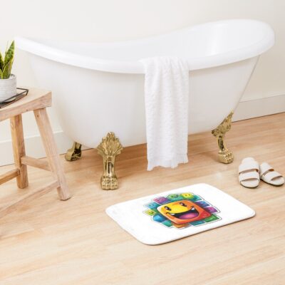 Alternative view of Geometry Dash Comfy Bath Mat