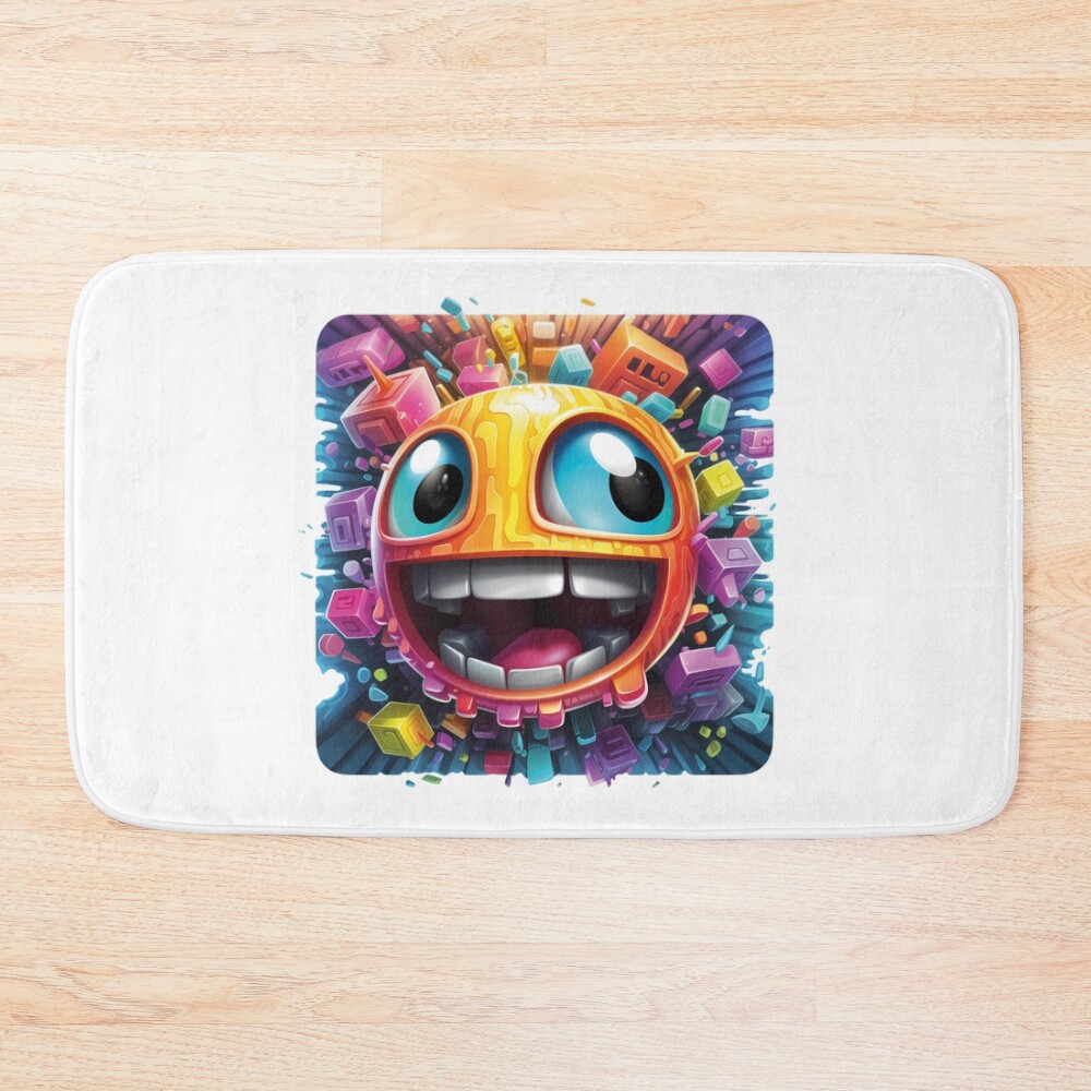 Geometry Dash Modern Bath Mat