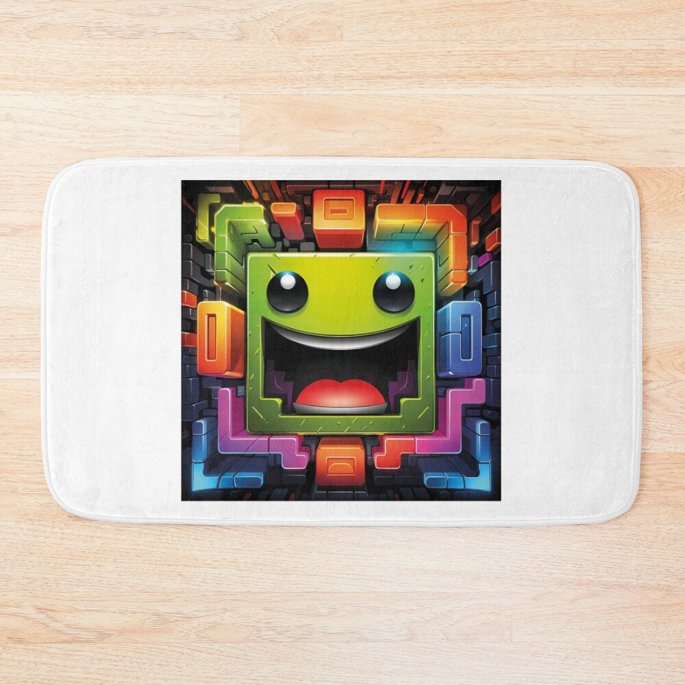 Geometry Dash Bold Bath Mat