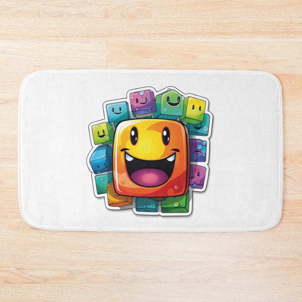 Geometry Dash Comfy Bath Mat