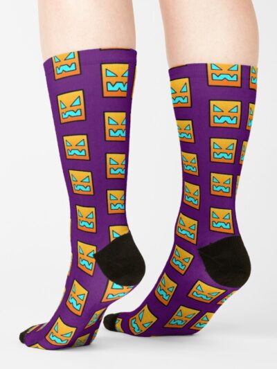 Alternative view of Geometry Dash Pattern V4 Socks