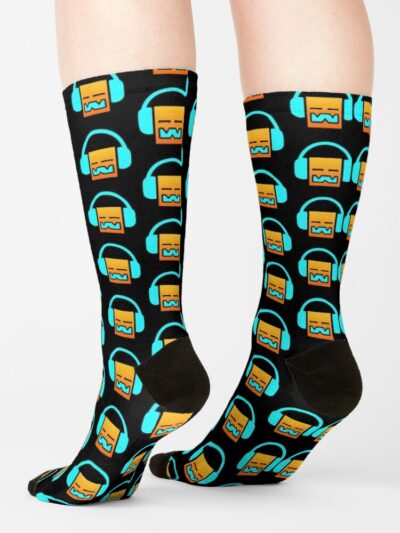 Alternative view of Geometry Dash Pattern V7 Socks