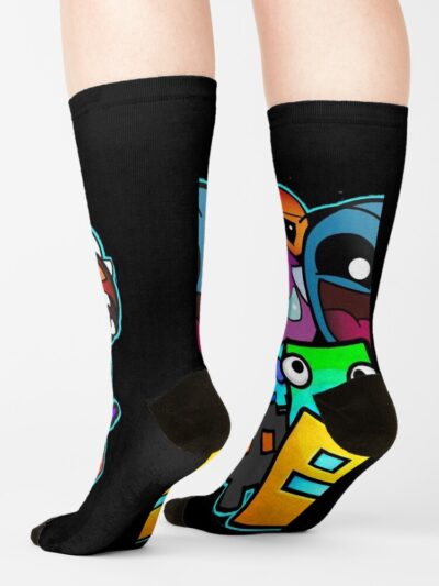Alternative view of Geometric Dash Socks